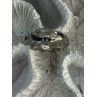 10K WHITE GOLD SAPPHIRE & DIAMOND RING SIZE 7