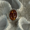 925 Sterling Silver Amber Ring Size 7