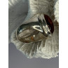 925 Sterling Silver Amber Ring Size 7