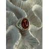 925 Sterling Silver Amber Ring Size 7