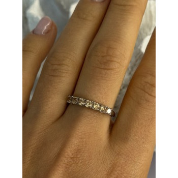 925 Sterling Silver Shiny CZ Ring Size 10