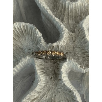 925 Sterling Silver Shiny CZ Ring Size 10