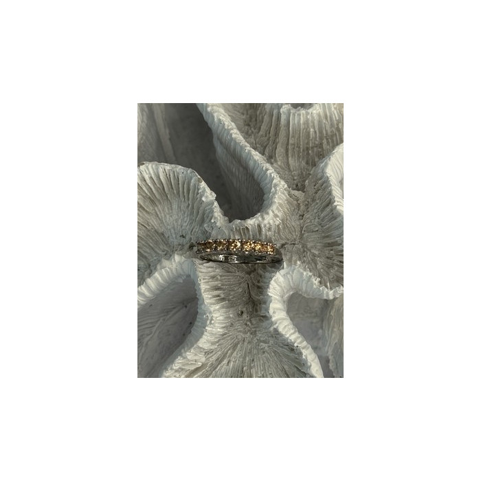 925 Sterling Silver Shiny CZ Ring Size 10