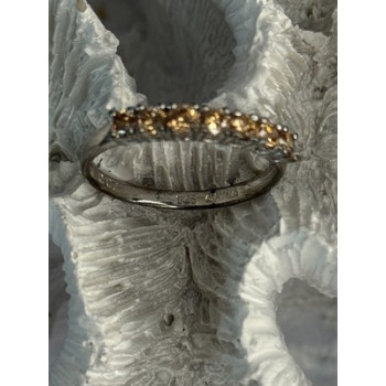 925 Sterling Silver Shiny CZ Ring Size 10