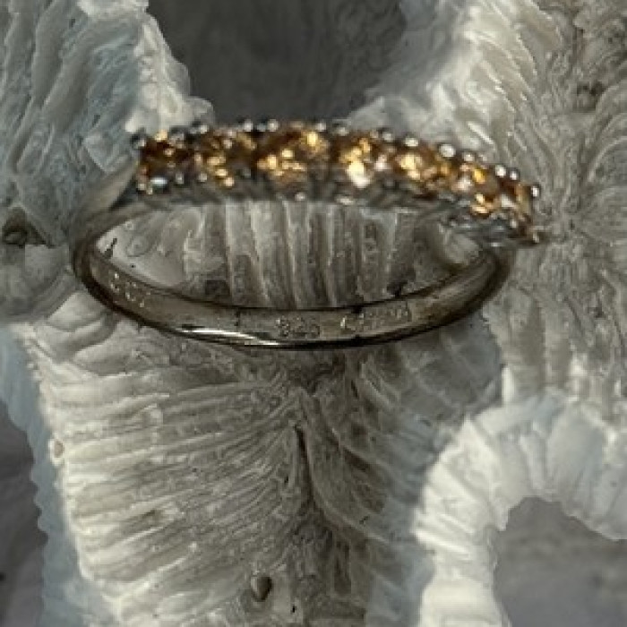 925 Sterling Silver Shiny CZ Ring Size 10
