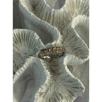 925 Sterling Silver Shiny CZ Ring Size 10