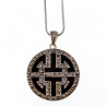 925 Sterling Silver Agate & Marcasites Chain With Pendant