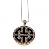 925 Sterling Silver Agate & Marcasites Chain With Pendant