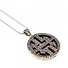925 Sterling Silver Agate & Marcasites Chain With Pendant