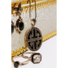 925 Sterling Silver Agate & Marcasites Chain With Pendant