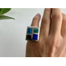 925 STERLING SILVER MULTICOLOR AGATE RING SIZE 5.5