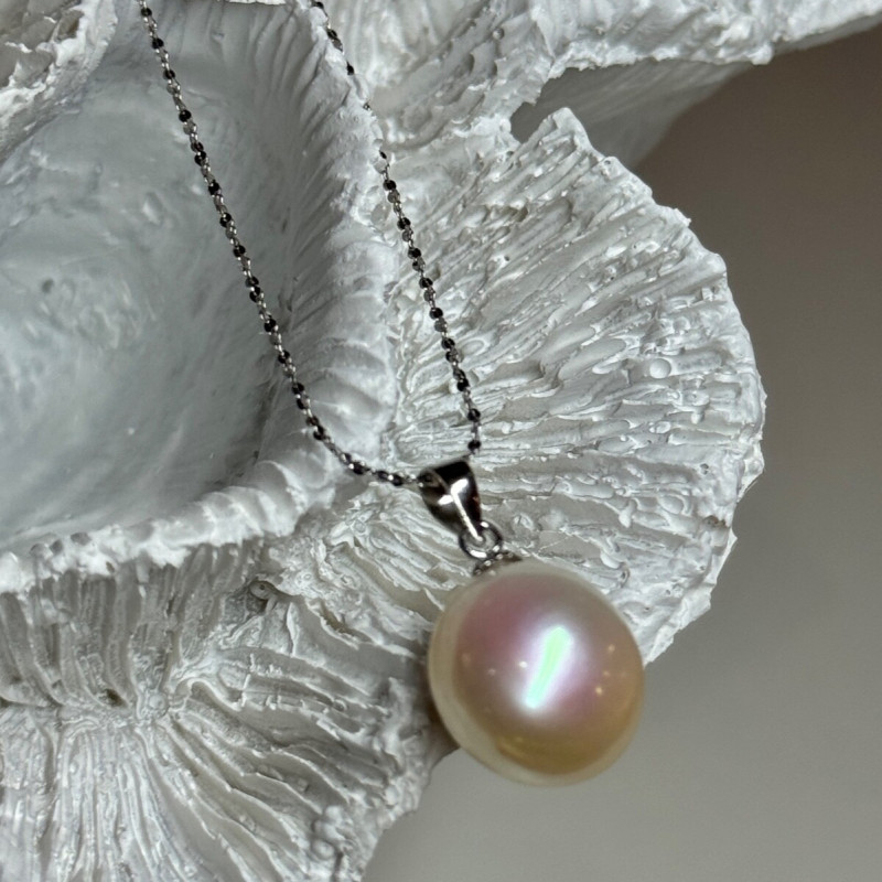 925 Sterling Silver Fresh Water Pearl Necklace Length 18 Inch