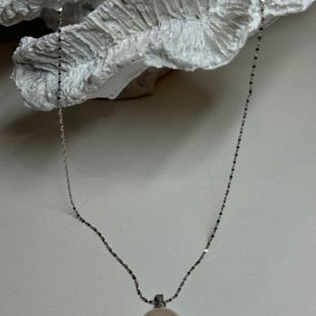 925 Sterling Silver Fresh Water Pearl Necklace Length 18 Inch