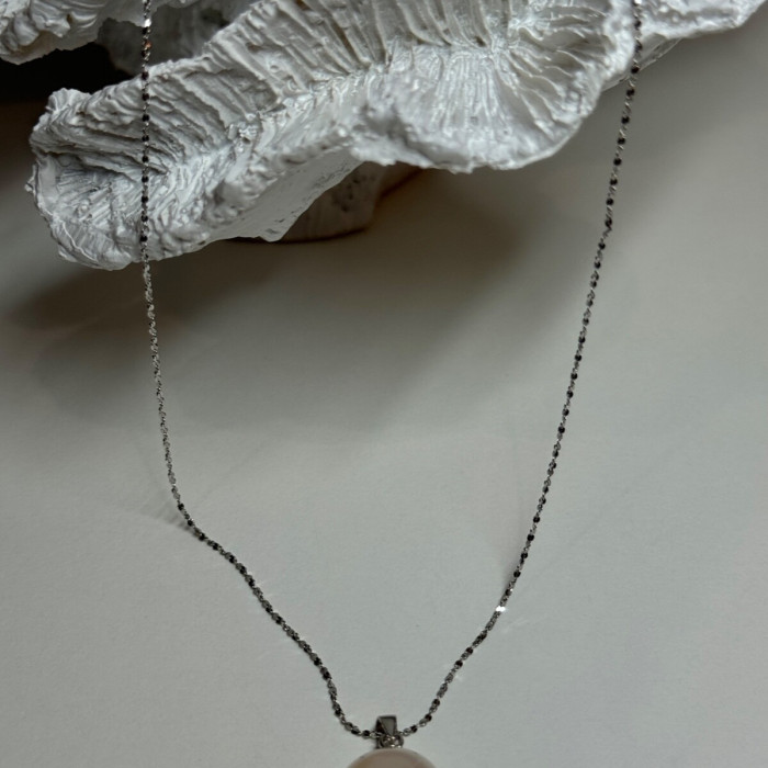 925 Sterling Silver Fresh Water Pearl Necklace Length 18 Inch