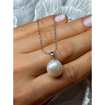925 STERLING SILVER FRESH WATER PEARL NECKLACE LENGTH 18 Inch