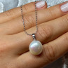 925 Sterling Silver Fresh Water Pearl Necklace Length 18 Inch