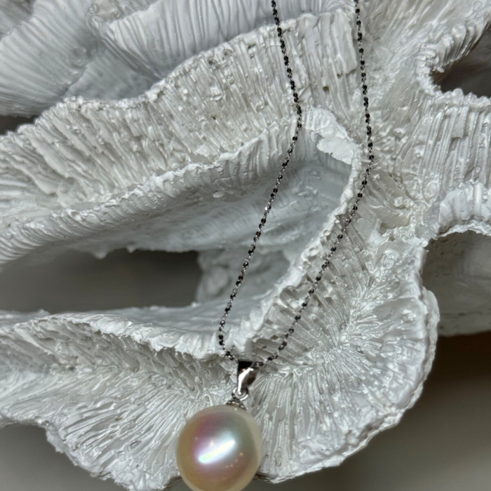925 Sterling Silver Fresh Water Pearl Necklace Length 18 Inch