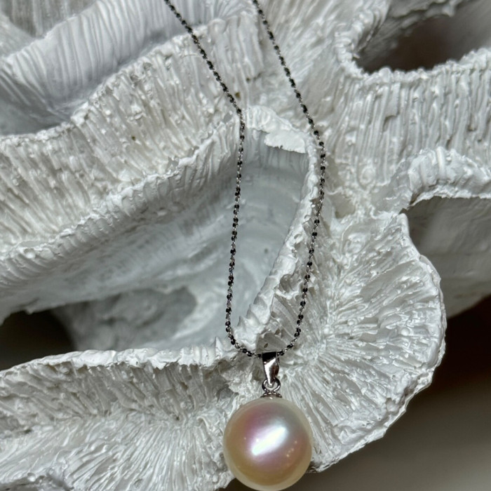 925 Sterling Silver Fresh Water Pearl Necklace Length 18 Inch