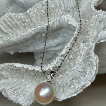 925 Sterling Silver Fresh Water Pearl Necklace Length 18 Inch