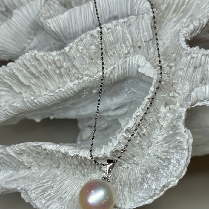 925 Sterling Silver Fresh Water Pearl Necklace Length 18 Inch