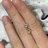 14K Yellow Gold CZ Hearts Earrings
