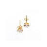 14K YELLOW GOLD CZ HEARTS EARRINGS