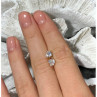 14K Yellow Gold CZ Hearts Earrings