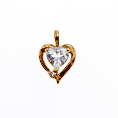 10K Yellow Gold Aquamarine & Diamond 