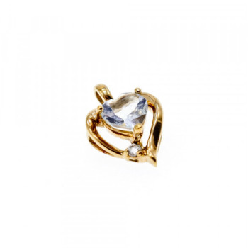 10K Yellow Gold Aquamarine & Diamond 