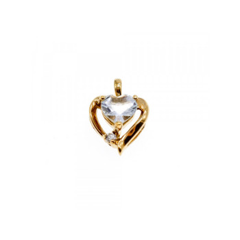 10K YELLOW GOLD AQUAMARINE & DIAMOND 