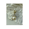 14K YELLOW GOLD PEARL & DIAMONDS PENDANT
