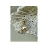 14K YELLOW GOLD PEARL & DIAMONDS PENDANT