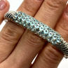 925 Sterling Silver Topaz Hinge Bracelet