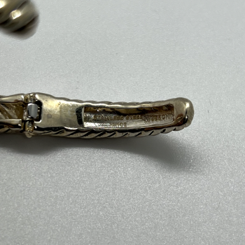 925 Sterling Silver Topaz Hinge Bracelet