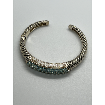 925 STERLING SILVER TOPAZ HINGE BRACELET