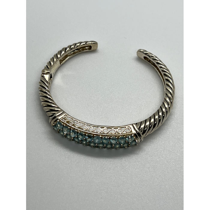 925 STERLING SILVER TOPAZ HINGE BRACELET