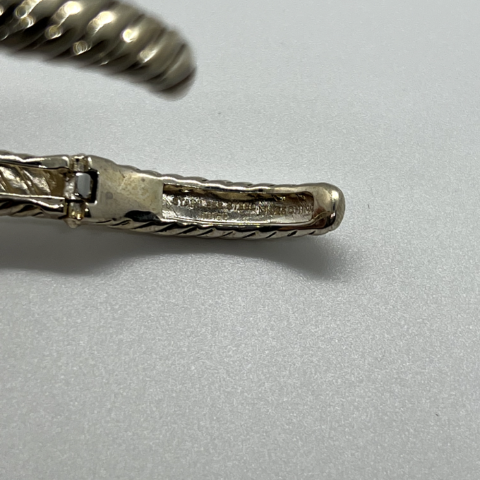 925 Sterling Silver Topaz Hinge Bracelet