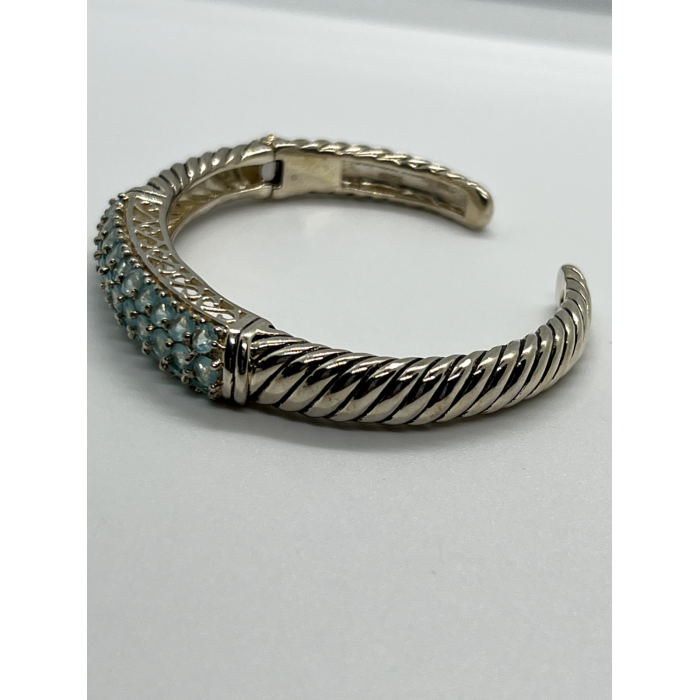 925 STERLING SILVER TOPAZ HINGE BRACELET
