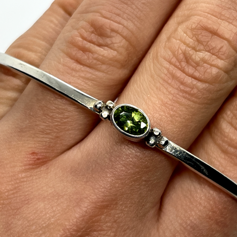 925 Sterling Silver Peridot Bracelet