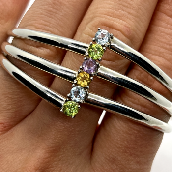 925 Sterling Silver Spinel Bracelet