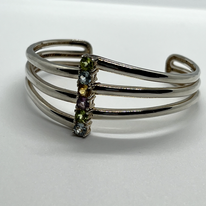 925 Sterling Silver Spinel Bracelet