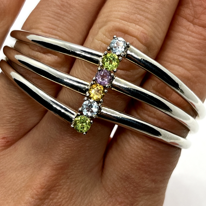 925 Sterling Silver Spinel Bracelet