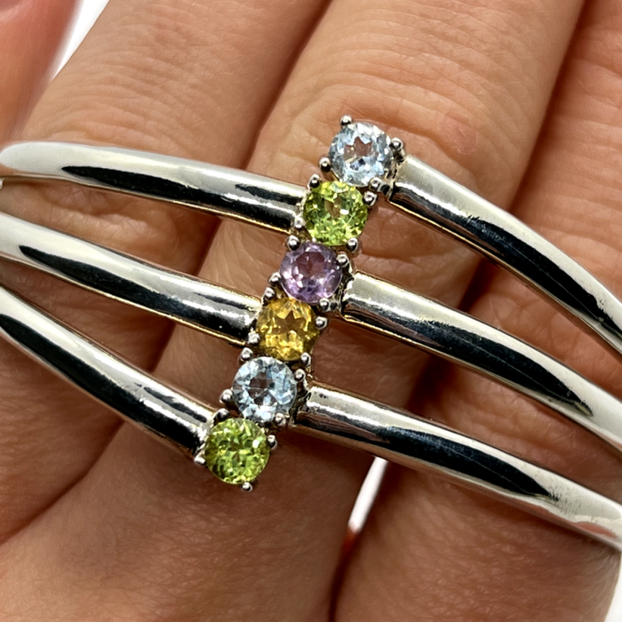 925 Sterling Silver Spinel Bracelet