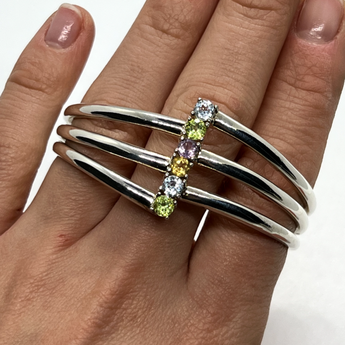 925 Sterling Silver Spinel Bracelet