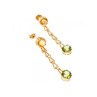 14K YELLOW GOLD HELIODOR & TSAVORITE EARRINGS