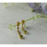 14K Yellow Gold Heliodor & Tsavorite Earrings