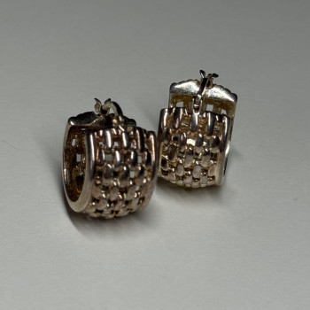 925 Sterling Silver Earrings Length 17 Mm