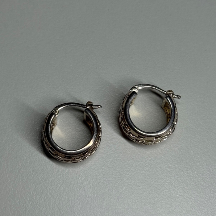 925 Sterling Silver Earrings Length 17 Mm