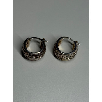 925 Sterling Silver Earrings Length 17 Mm