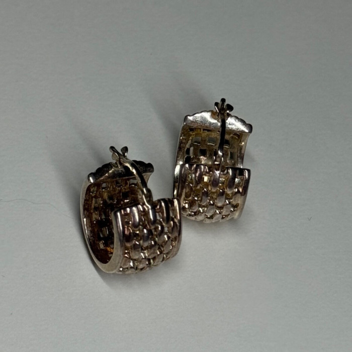 925 Sterling Silver Earrings Length 17 Mm